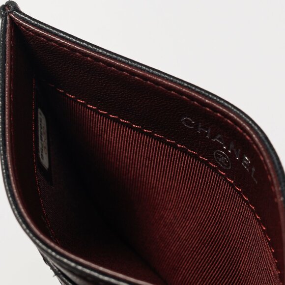 Chanel Black Lambskin Leather Quilted CC Card Holder - Picture 7 of 10